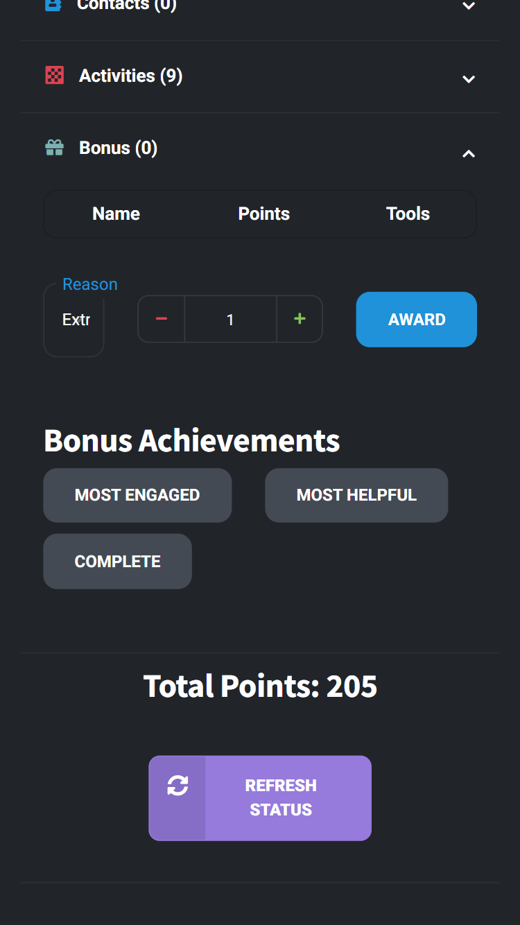 PathQuest complete button in bonus section